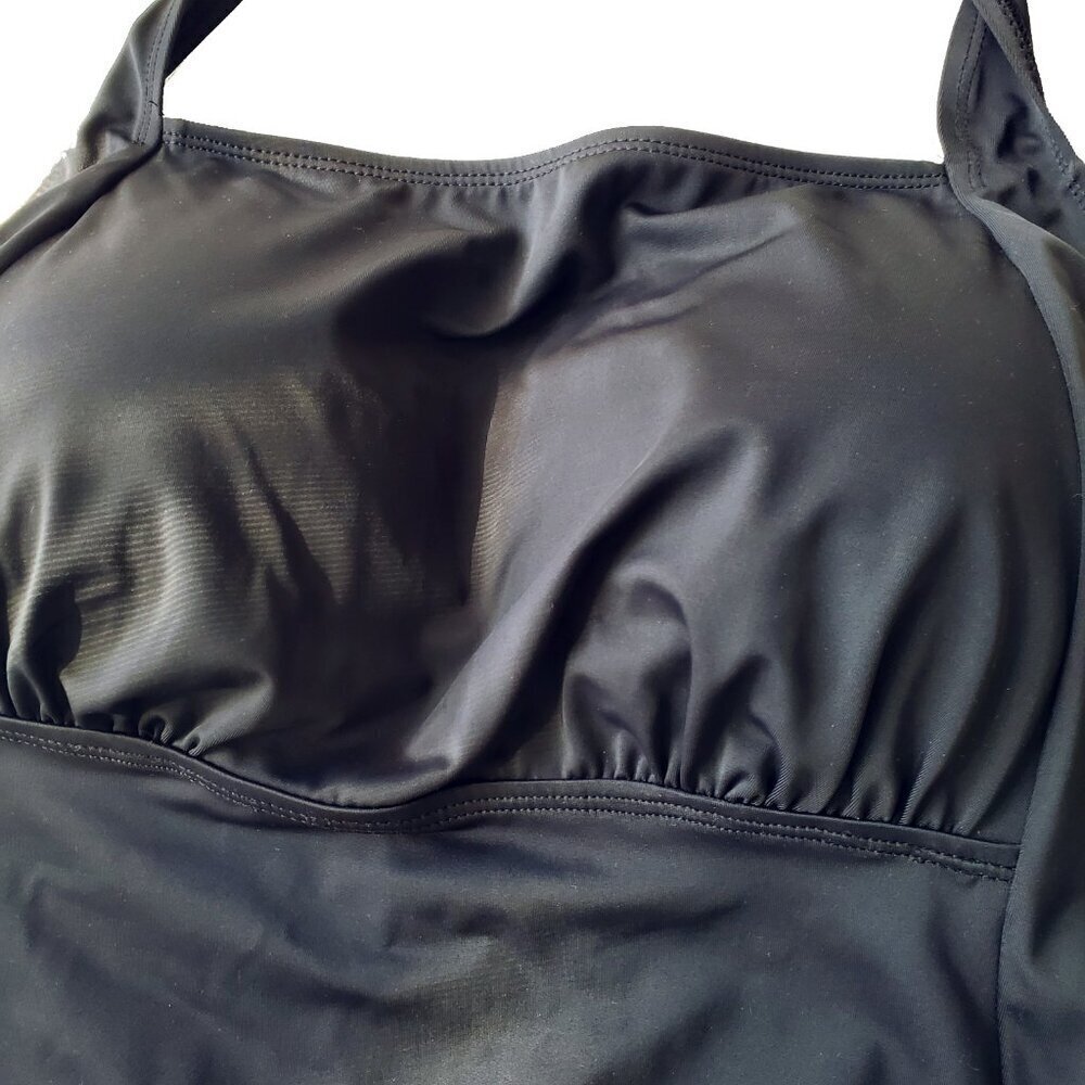 AmberNoon II  NWOT One-Piece Halter Top Swimsuit in Black Size 20W - Picture 4 of 16